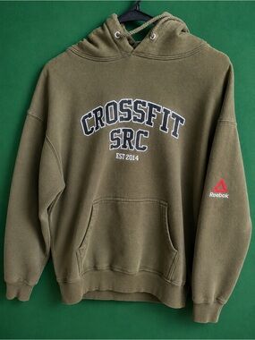 Reebok CrossFit SRC Olive Green Pullover Hoodie
